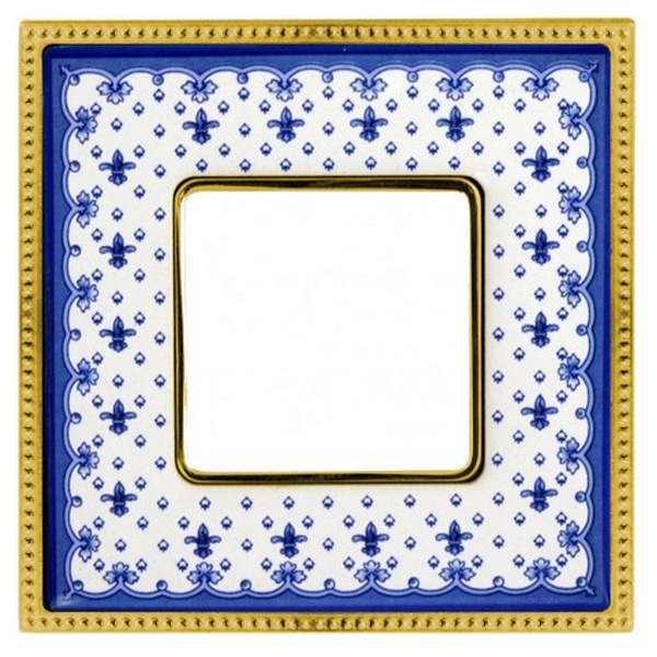 Рамка 1-ая Fede Belle Epoque Porcelain, blue lys-bright gold
