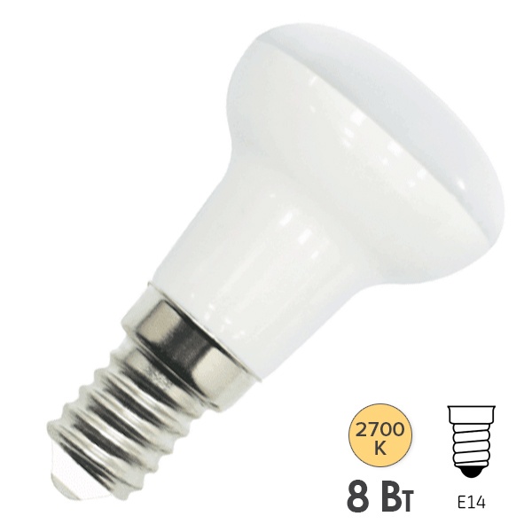 Лампа светодиодная Foton FL-LED R50 8W 2700К E14 230V 720lm теплый свет