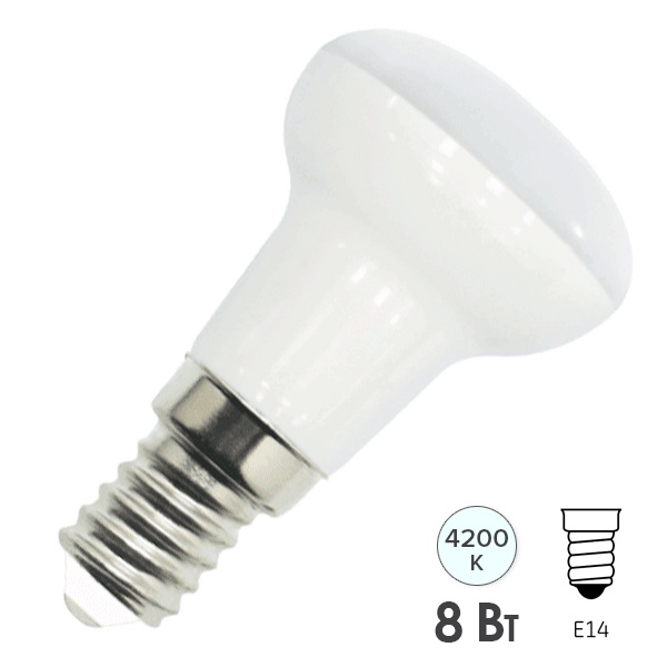 Лампа светодиодная Foton FL-LED R50 8W 4200К E14 230V 720lm белый свет