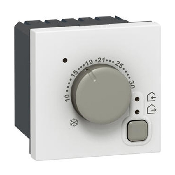 Электронный комнатный термостат Legrand Mosaic 5-30C 8A 2 модуля белый