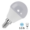 Лампа светодиодная шарик FL-LED GL45 5,5W 6400К 220V E14 45х80 510Лм холодный свет