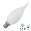 Лампа светодиодная свеча на ветру FL-LED CA37 5,5W 6400К 220V E14 37х113 510Лм холодный свет