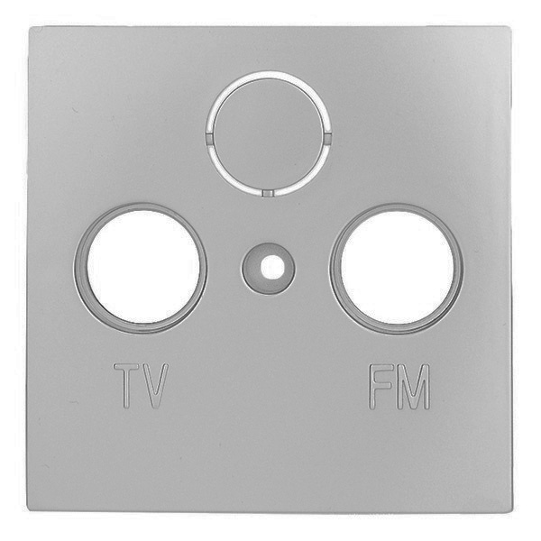 Накладка розетки TV+FM+SAT 2(3)  Экопласт LK60, серебристый металлик