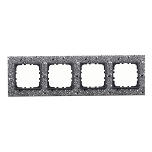 Рамка 4-постовая Экопласт LK60 из декоративного камня (серый гранит) LK60