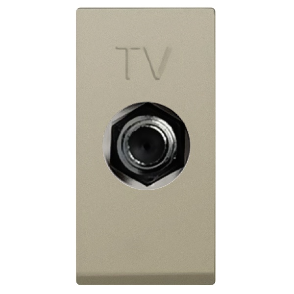 Розетка TV простая 1 модуль ABB Zenit, шампань (N2150.7 CV)