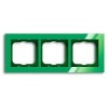 Рамка 3-постовая ABB Axcent, зелёный (1723-286)