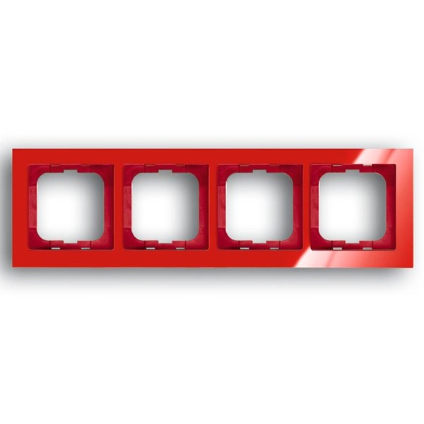 Рамка 4-постовая ABB Axcent, красный (1724-287)