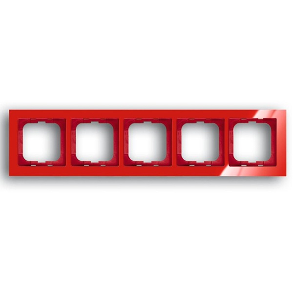 Рамка 5-постовая ABB Axcent, красный (1725-287)