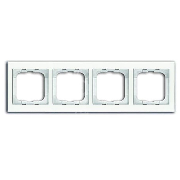 Рамка 4-постовая ABB Axcent, белое стекло (1724-280)
