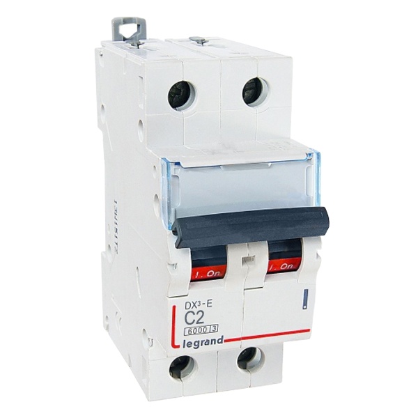 Автоматический выключатель Legrand DX3-E C2 2П 6000/6kA (автомат электрический)