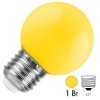 Лампа светодиодная шарик FL-LED DECO-GL45 1W YELLOW 230V E27 желтый
