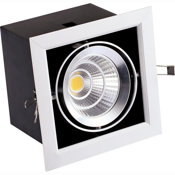 Светодиодный светильник карданный FL-LED Grille-111-1 30W 3000K 230V 2400Lm 35° белый Foton