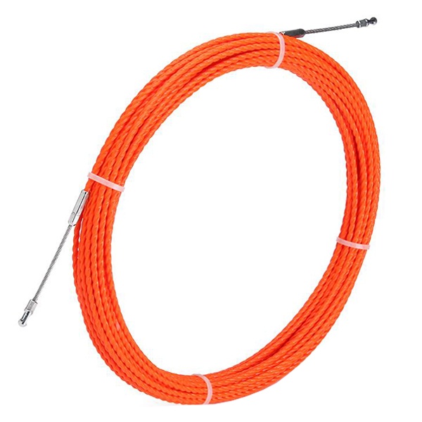 Протяжка кабельная из плетеного полиэстера PET d4,7mm L10m оранжевый Fortisflex (PET-1-4.7/10)
