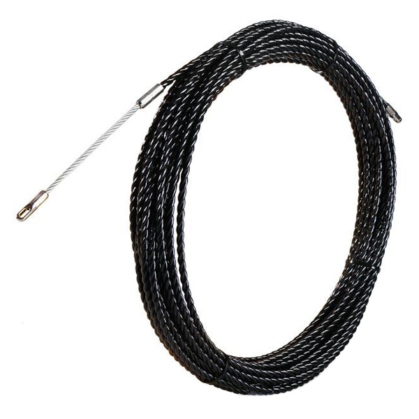 Протяжка кабельная из плетеного полиэстера  PET d6mm L30m черный Fortisflex (PET-3-6.0/30)