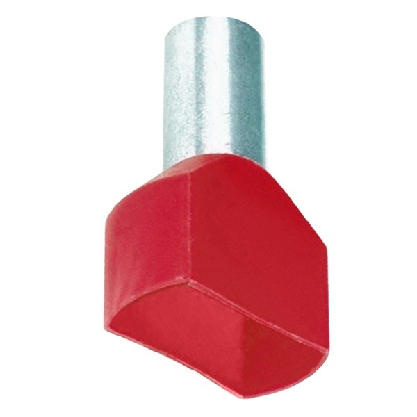 Наконечник-гильза двойная изолированная НШВИ2 1,0-8мм красный [уп.100шт] DKC