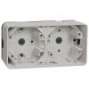 Коробка горизонтальная 2 поста накладного монтажа Mureva Styl IP55 Schneider Electric Белый