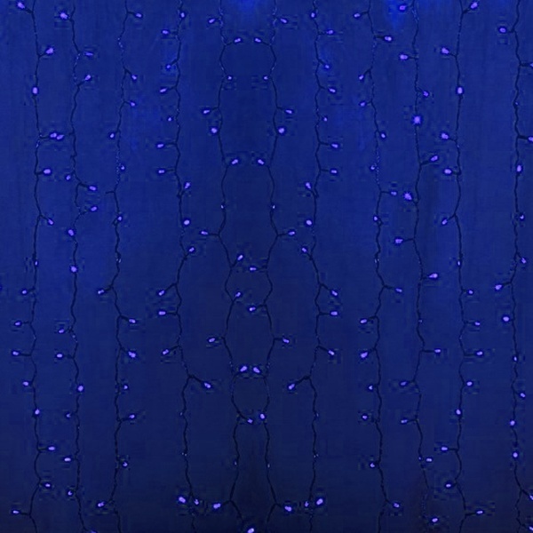 Гирлянда Светодиодный Дождь 2x0,8м 160LED синий IP44 постоянное свечение, прозрачный провод, 230В