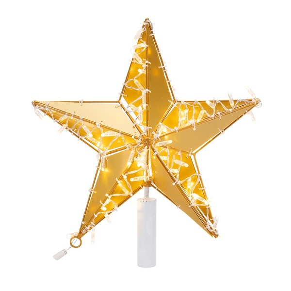 Светодиодная фигура Звезда 50 см, 80 светодиодов, с трубой и подвесом, цвет свечения теплый белый