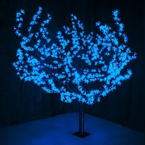 Светодиодное дерево Сакура, 864LED 110W 24V L1.5m крона 1.8m синий IP54 трансформатор в комплекте