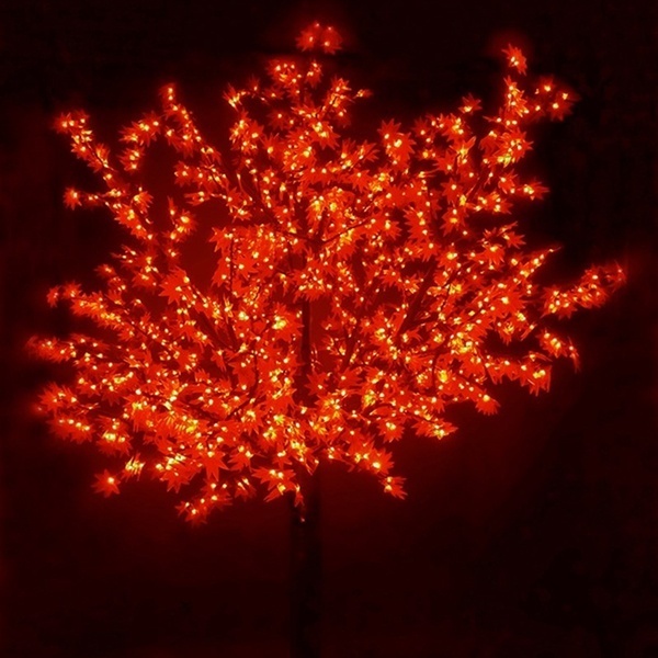 Светодиодное дерево Сакура, 1728LED 78W 24V L3.6m крона 3m красный IP54 трансформатор в комплекте