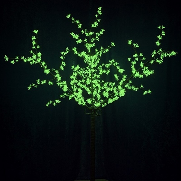 Светодиодное дерево Сакура, 600LED 36W 12V L2.4m крона 1.72m зеленый IP44 трансформатор в комплекте