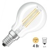 Лампа филаментная шарик Osram LED P Retrofit CLAS P 40 4W/827 470Lm E14