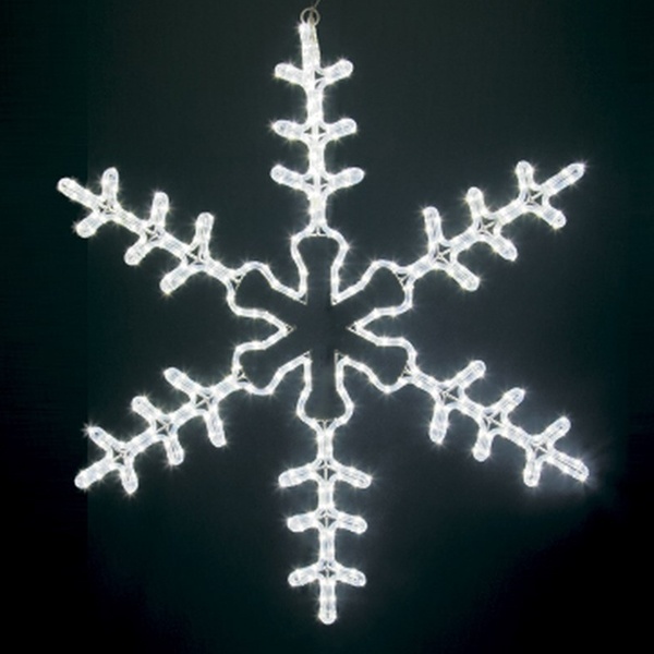 Фигура световая Большая Снежинка, цвет белый, размер 95x95см IP65
