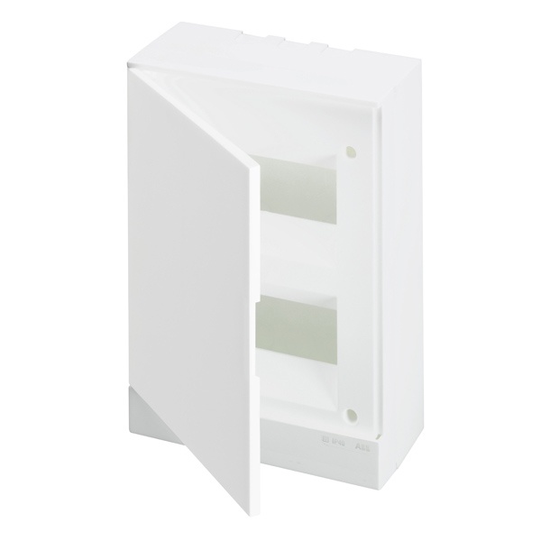Шкаф настенный ABB Basic E 16М (2x8) белая непрозрачная дверь (с клеммами) BEW401216