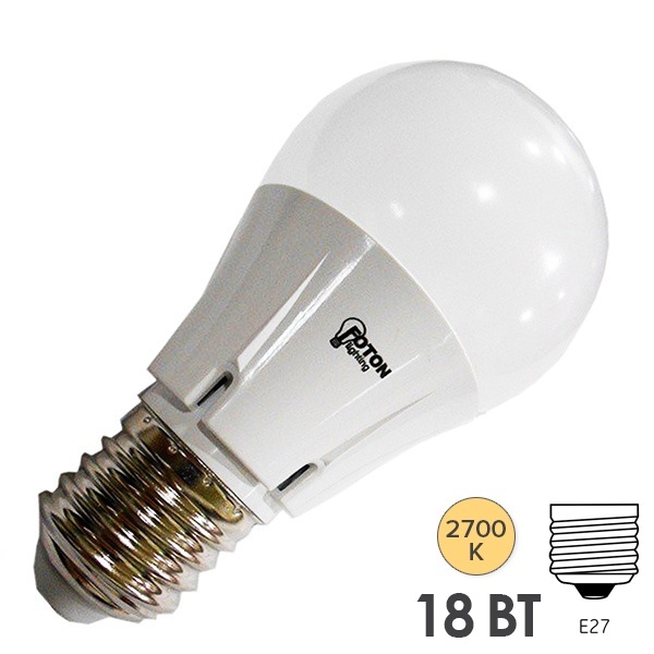 Лампа светодиодная FL-LED-A60 18W 2700K 1650lm 220V E27 теплый свет
