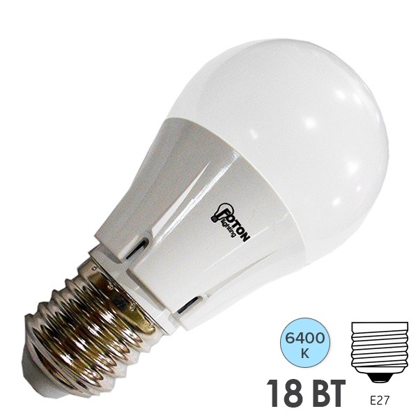 Лампа светодиодная FL-LED-A60 18W 6400К 1650lm 220V E27 холодный свет