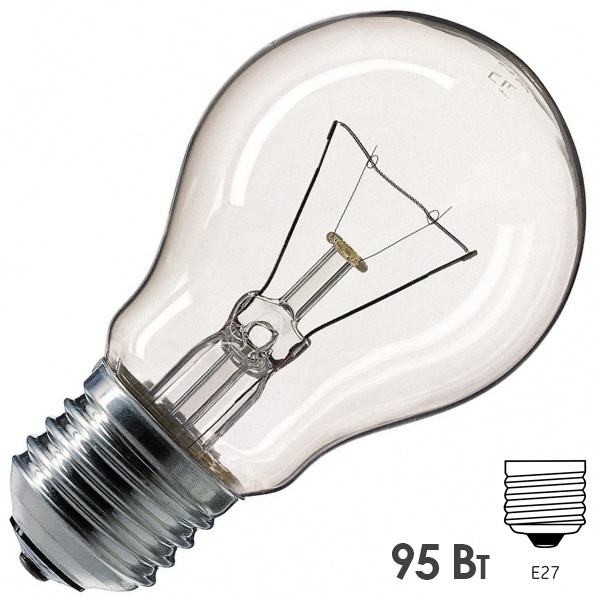 Лампа накаливания CLASSIC A CL 95W 230V E27 прозрачная Osram