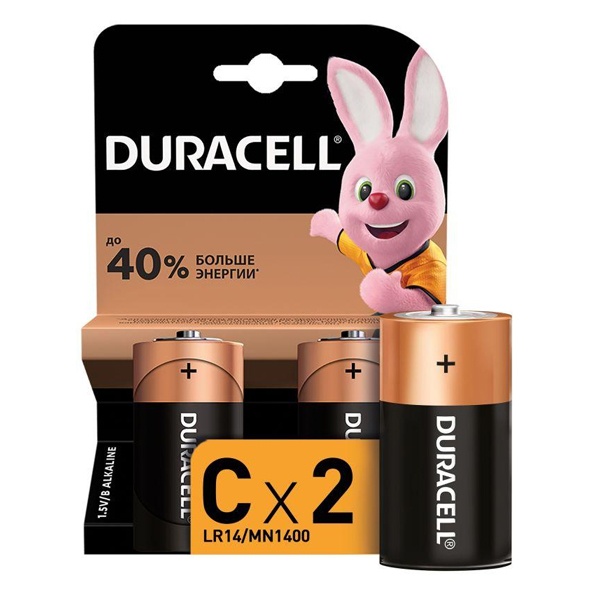 Батарейка C Duracell LR14 BASIC MN1400 (упаковка 2шт) 052529