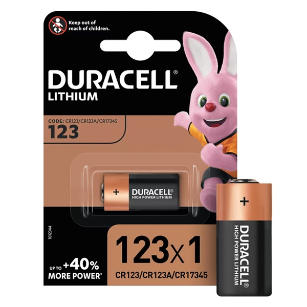 Батарейка 123 Duracell 3V Ultra Lithium (упаковка 1шт) 123106