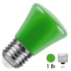 Лампа светодиодная колокольчик Feron LB-372 1W 230V E27 зеленый