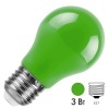 Лампа светодиодная шарик Feron LB-375 3W 230V E27 зеленый для белт лайта A50