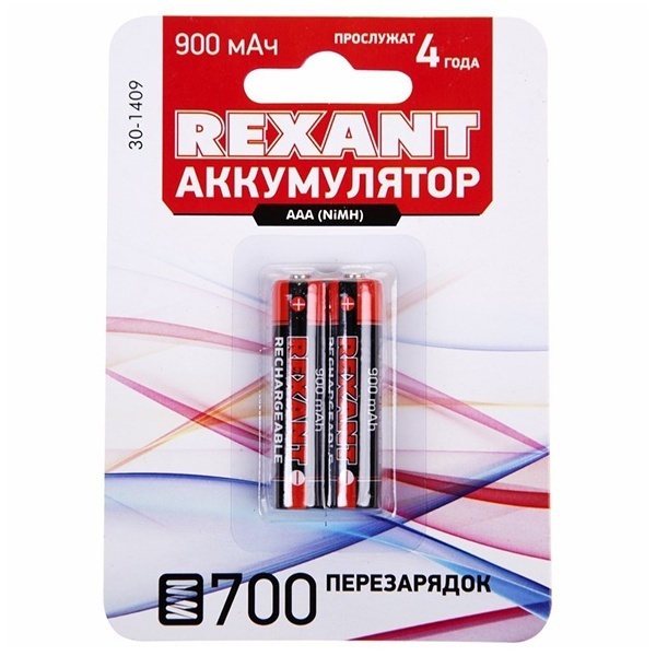 Аккумулятор AAA HR03 1.2V 900мАч Rexant (в упаковке 2шт)