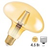 Лампа филаментная гриб Osram Vintage 1906 LED CL GOLD 40 4.5W/824 470Lm E27 L120x120mm
