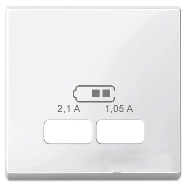 Центральная накладка для USB механизма 2,1А System M Merten, полярно-белый