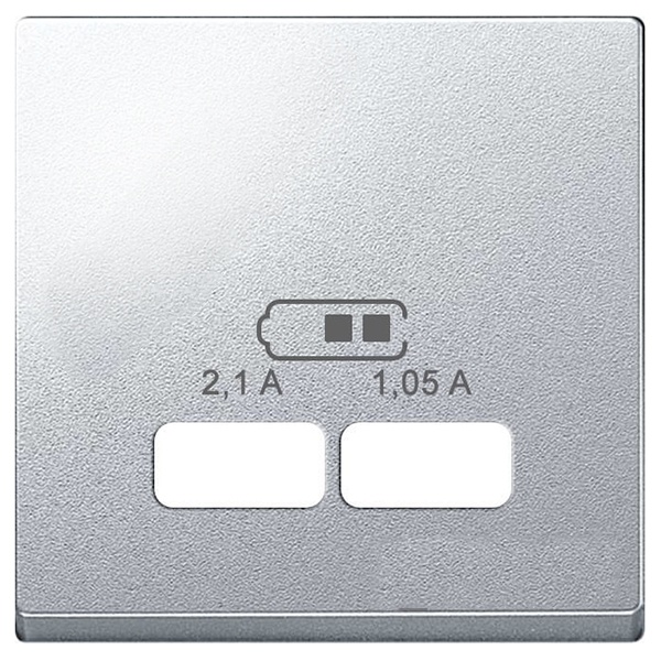 Накладка для USB механизма 2,1А System M Merten алюминий