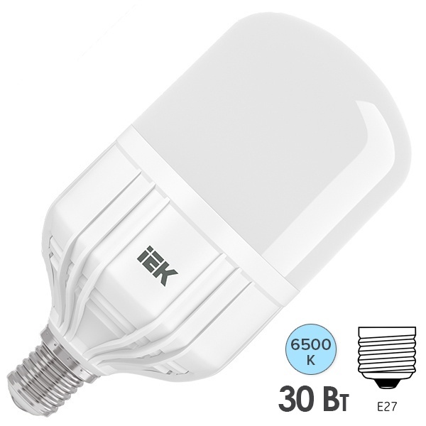 Лампа светодиодная HP 30W 230V 6500К E27 184x100mm IEK 526530