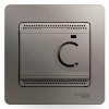 Термостат электронный теплого пола с датчиком +5 +50C 10A в сборе SE Glossa, платина