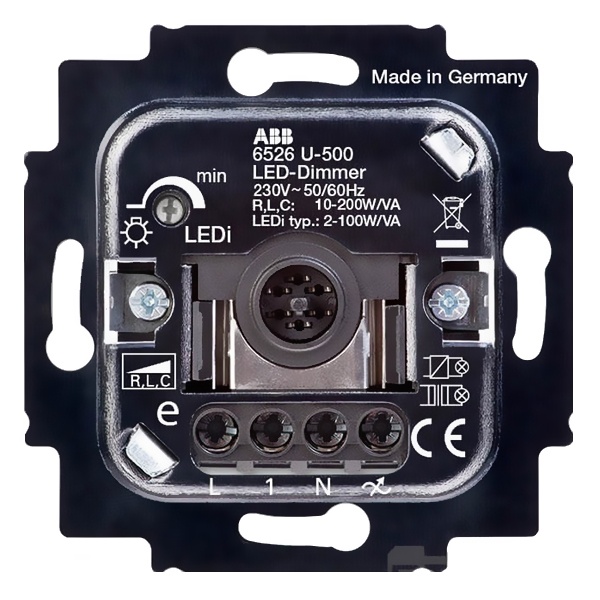 Светорегулятор LED ABB клавишный 2-100 Вт/ВА (6526 U-500)