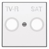 Накладка для TV-R-SAT розетки ABB Sky, альпийский белый (8550.1 BL)