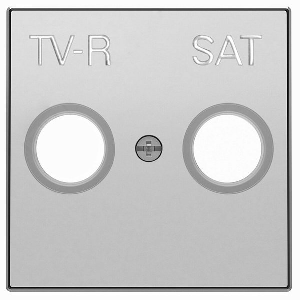 Накладка для TV-R-SAT розетки ABB Sky, серебристый алюминий (8550.1 PL)