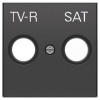 Накладка для TV-R-SAT розетки ABB Sky, черный бархат (8550.1 NS)