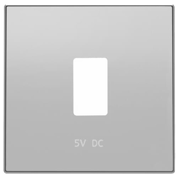 Накладка для механизма USB зарядного устройства арт.8185.2 ABB Sky, серебристый алюминий (8585.2 PL)