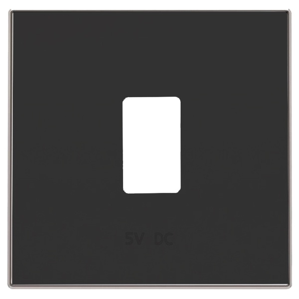 Накладка для механизма USB зарядного устройства арт.8185.2 ABB Sky, чёрный бархат (8585.2 NS)