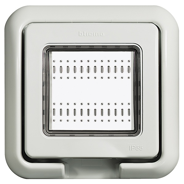 Влагозащитная крышка IP55 Idrobox 2 модуля LivingLight серый RAL7035