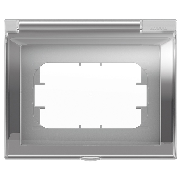 Защитная рамка c прозрачной крышкой IP44 Idrobox 3 модуля LivingLight