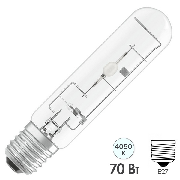 Лампа металлогалогенная Osram HCI-TT 70W/942 NDL E27 POWERBALL 7000lm d32x155mm (МГЛ)